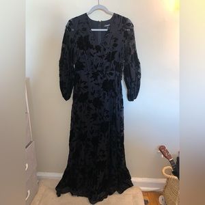 Express velvet maxi dress